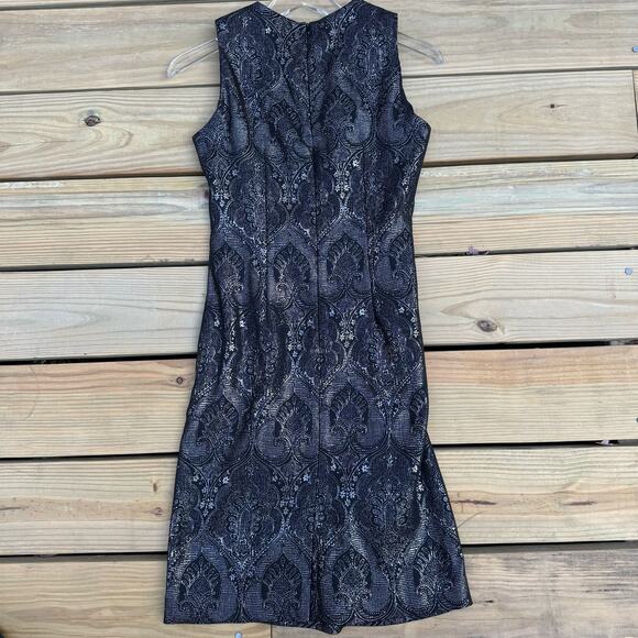 J. McLaughlin Dress Belinda Zahara Jacquard Black Champagne Size 2 NWT Event - Picture 2 of 9